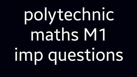 polytechnic maths m1 most imp questions ||@naveenredymath