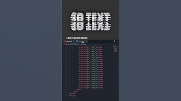 3D Text Animation CSS 🪐 #shorts #css #3d