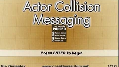 Stencyl - Actor Collision Messaging Demo