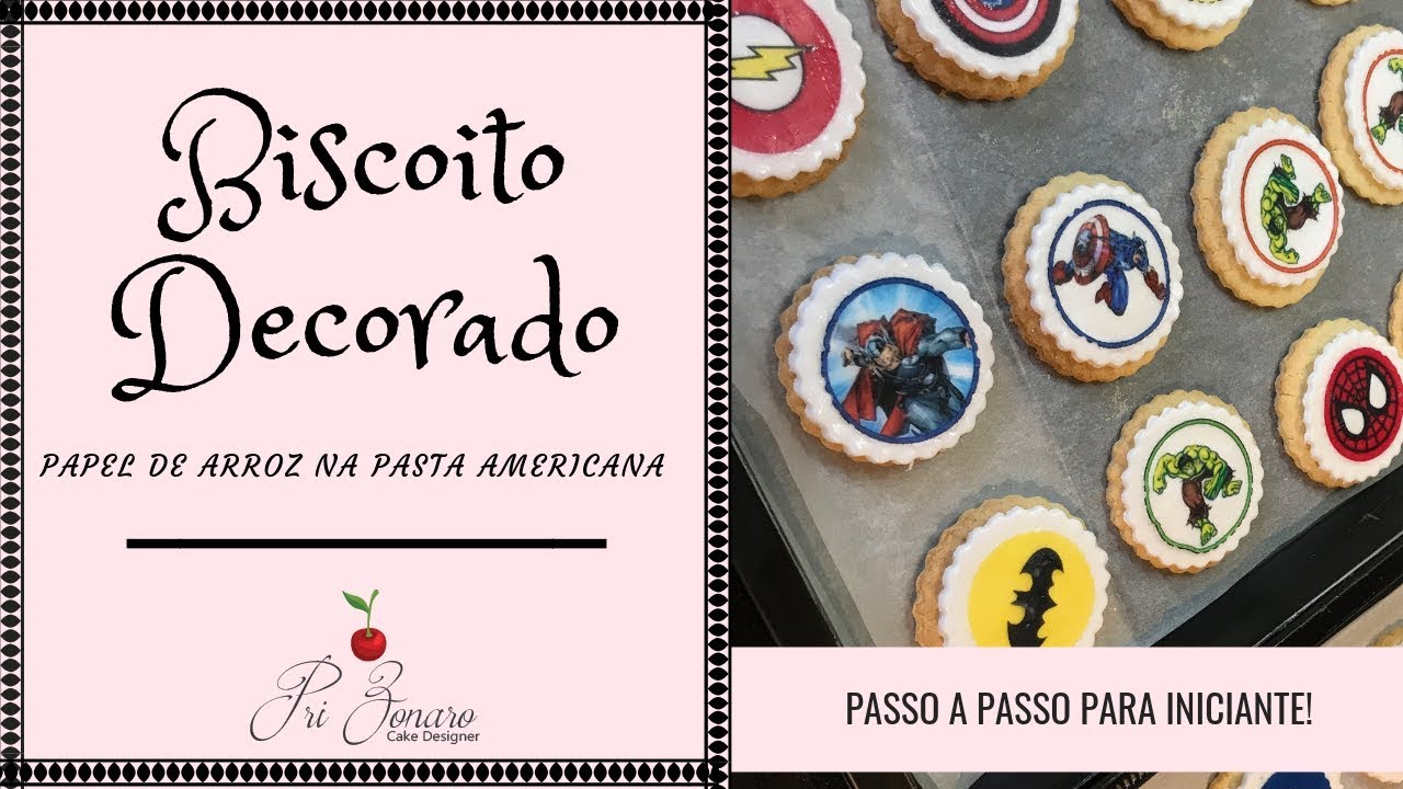 BISCOITOS DECORADOS | PAPEL DE ARROZ | PASSO A PASSO