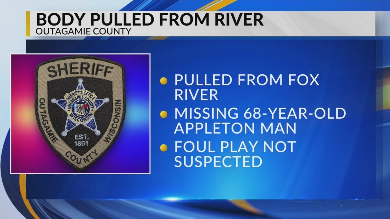 Body recovered from Fox River identified as missing Appleton man - YouTube