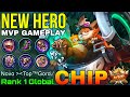 New hero chip mvp build  top 1 global chip by novo topgord  mobile legends