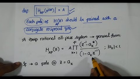 Signals & Systems: All Pass System GATE ECE 2014-set 3 in detail