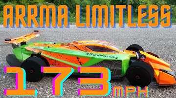 Arrma Limitless speed run            OPEN WHEEL      NEW PB 173mph