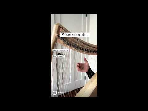 What do I do with hands when playing harp? #harptips #shorts