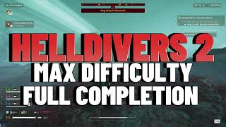 Helldivers 2 LVL 9 Full Bug Operation Clear [ All Objectives ] [104 samples]