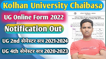 kolhan university chaibasa 2nd & 4th semester form fillup notification | full inforamation