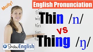 English Pronunciation Thin N Vs Thing Ŋ