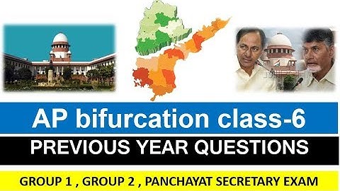 PREVIOUS YEAR QUESTIONS on AP BIFURCATION act 2014 class in telugu/online classes AP BIFURCATION