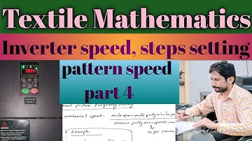 speed pattern calculation in ring frame part 4|spinning calculations|bloach tech info