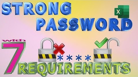 Excel VBA - Create a Strong Password With 7 Different Requirements|Full Tutorial