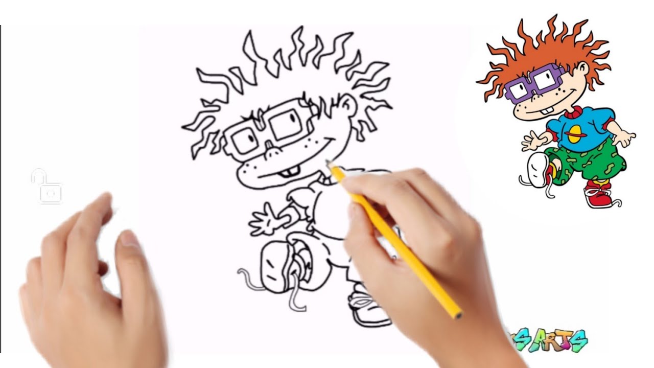 Cómo dibujar a Carlitos de Rugrats fácil paso a paso| how to draw Carlitos  Rugrats - thptnganamst.edu.vn