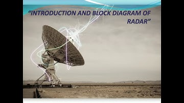 Introduction and block diagram of Radar with working in hindi