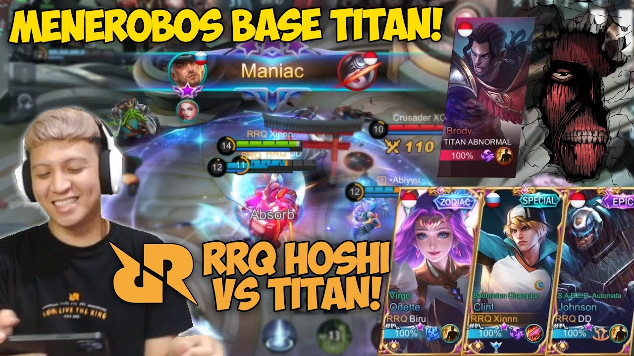 RRQ HOSHI VS TITAN !! MAIN HYPER CLINT MANIAC DI BASE LAWAN !! FT @rrq ...