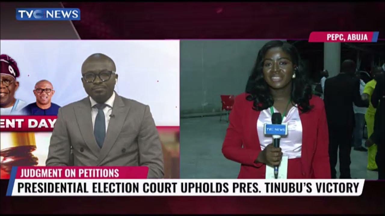 TVC News Judiciary correspondent, Celestina Iria Summarises PEPT judgment [WATCH]