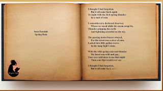 Sara Teasdale  Spring Rain  With Text
