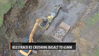 Machine crushing basalt to 65mm - Keestrack | Equip2 - New Zealand