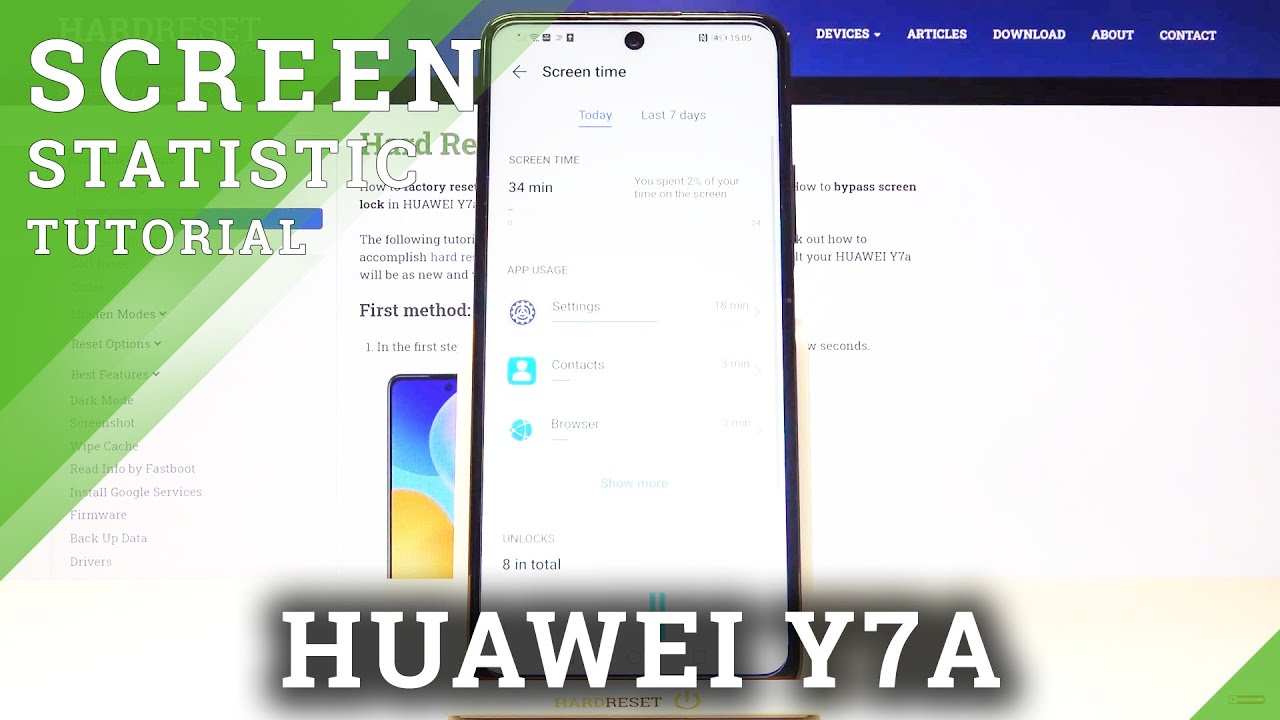 How To Check Total Screen Time On Huawei Y7A – Verify Display Time