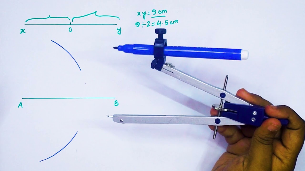 রেখার সমদ্বিখন্ডক অঙ্কন করতে হবে [Draw Bisector of a Line] [Grade 6(NCTB)]