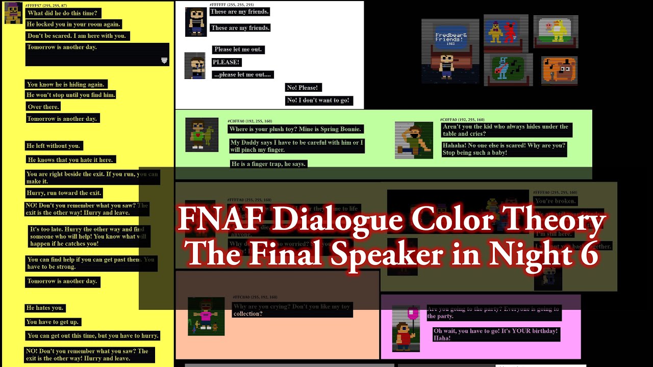 Creepy Girl = The Final Speaker? | Color Theory - Part 2 | Five Nights