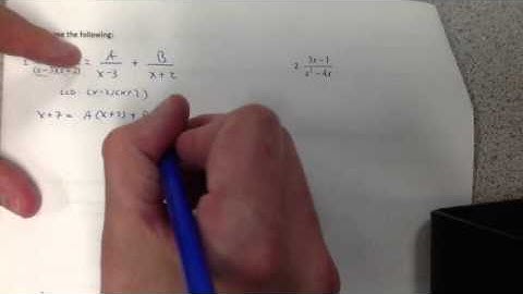 Partial Fractions Part 1