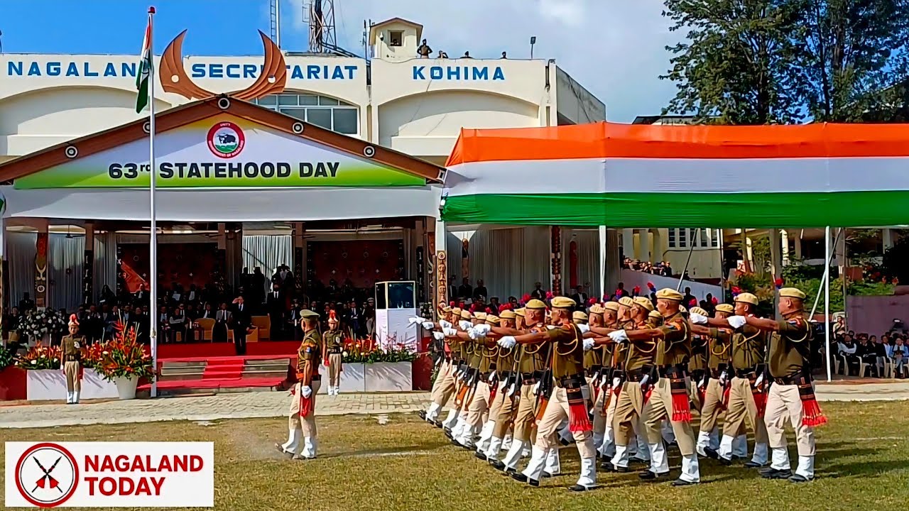 Парад в честь Дня независимости Нагаленда 2025 | Прошли марш NAP, деревенских стражей, духовых ор...