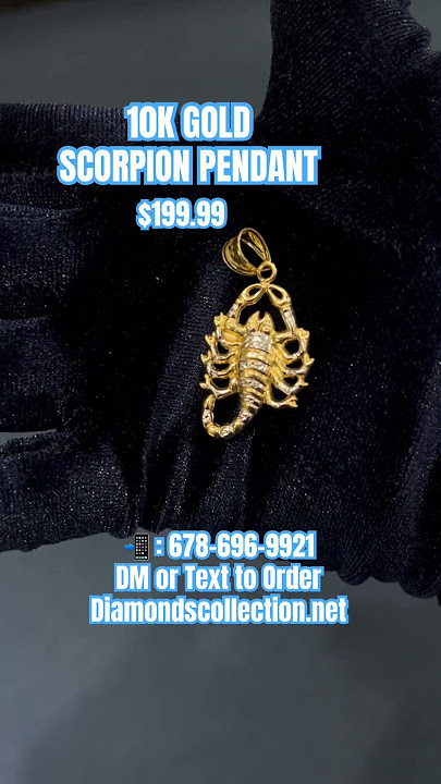 10K Gold Scorpion Pendant $199.99 Text 678-696-9922 or Visit out Website to order Free Shipping๐๐