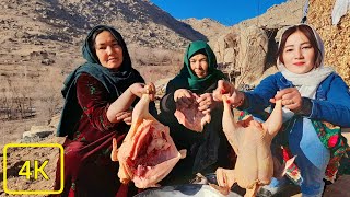 Village lifestyle in Afghanistan|cooking most delicious Chicken soup recipes|4K