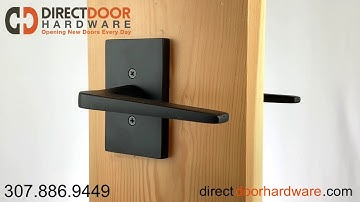 Emtek Athena Lever with Modern Rectangular Rosette in Flat Black