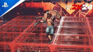 WWE 2K24 - John Cena Vs Randy Orton | Hell in a Cell Match PS5 [4K]