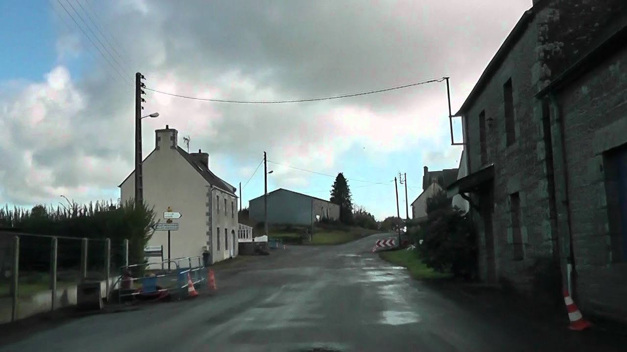 Driving On Place de l'Église, Route de Kerien & Au Bourg, 22160 Maël-Pestivien, Brittany, France