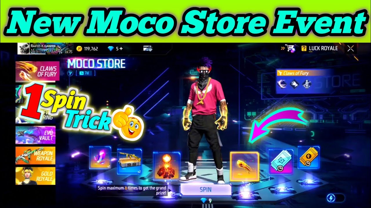 NEW MOCO STORE FIST SKIN EVENT| FREE FIRE NEW EVENT|FF NEW EVENT ...