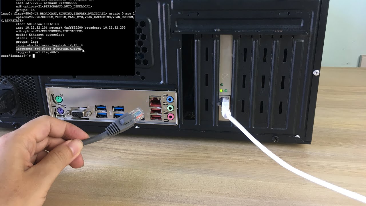 How to connect 2 LAN cables at the same time on FreeNAS