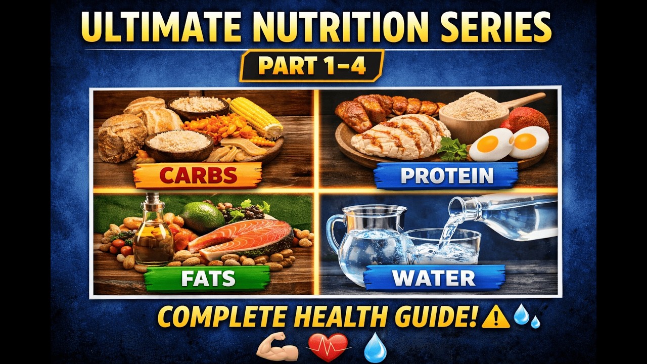 Ultimate Nutrition Guide Telugu | Carbs, Protein, Fats, Water Complete Science (Part 1–4)