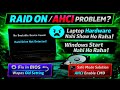 Raid on and achi problem window not start Window window blue screen error