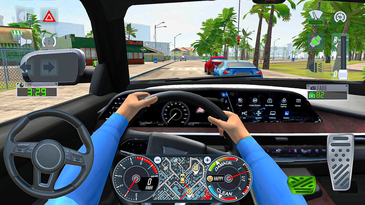 Modern City Cab Simulator 2025: City Taxi simulator uber driving - car game android gameplay