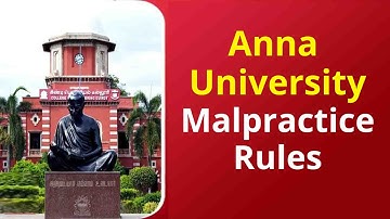 Malpractice Rules - Anna University Latest Updates Today