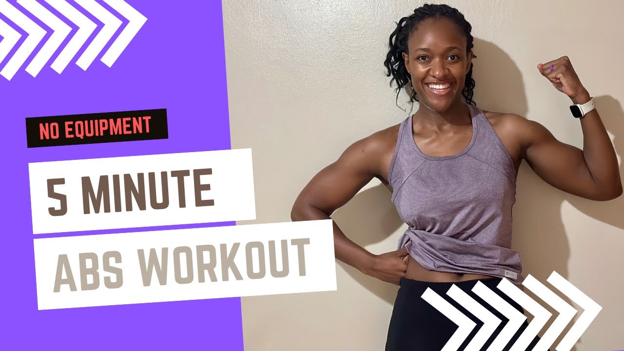5 Min Ab workout ( beginner)- No equipment - YouTube