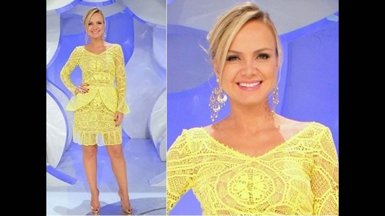 vestido amarelo curto de renda