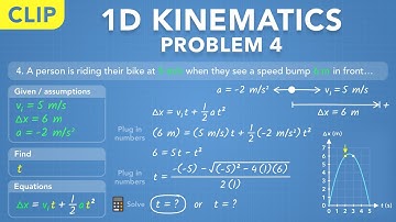 1D Kinematics - Problem 4: Position, Velocity and Acceleration (Clip) | Physics - Kinematics