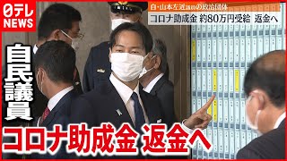 【助成金返金】山本左近議員の政治団体　およそ80万円コロナ助成金受給