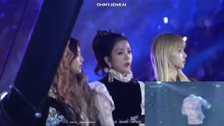 [161226] BLACKPINK reaction to EXO Kai and Sehun @ SBS Gayo Daejun 2016