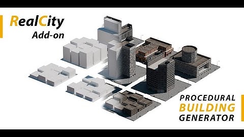 RealCity Add-on for Blender | Procedural Building Generator Showcase