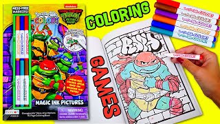 Teenage Mutant Ninja Turtles Mutant Mayhem Coloring Book with Games