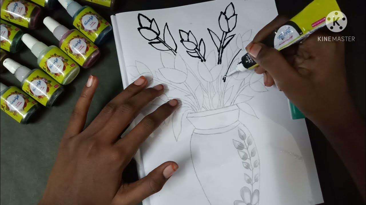 OHP Sheet Painting Glass Painting on OHP Sheet Glass Painting for