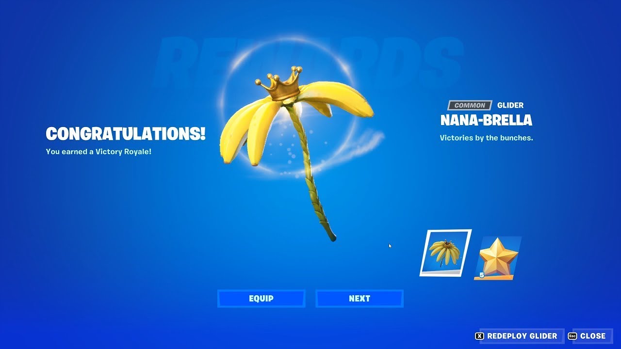 Getting My Victory Royale Banana Glider! YouTube