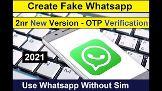 How to Create fake Whatsapp account without using your personal mobile number In Hindi 2021