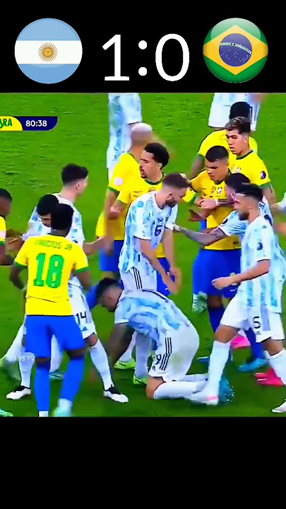 Argentina VS Brazil 2021 Copa America final highlights #football #shorts #youtube