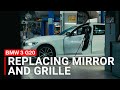 Replacing the mirror and front bumper grille BMW 3 G20
