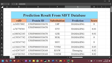 Curation of rsID Number of Novel SNP | Novel SNP | SIFT Result Modification